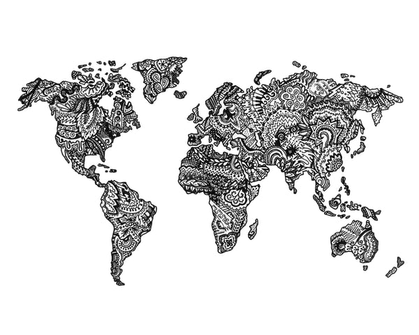World Map Short-Sleeve Unisex T-Shirt