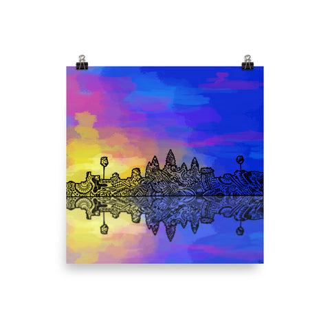 Angkor Wat Reflection Print