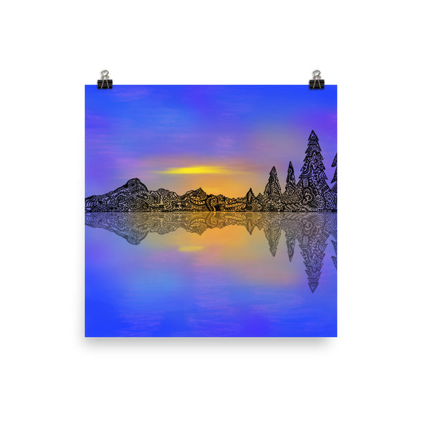 Lake Sunset Reflection Print