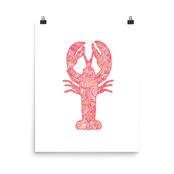 Lobster Zentangle Print