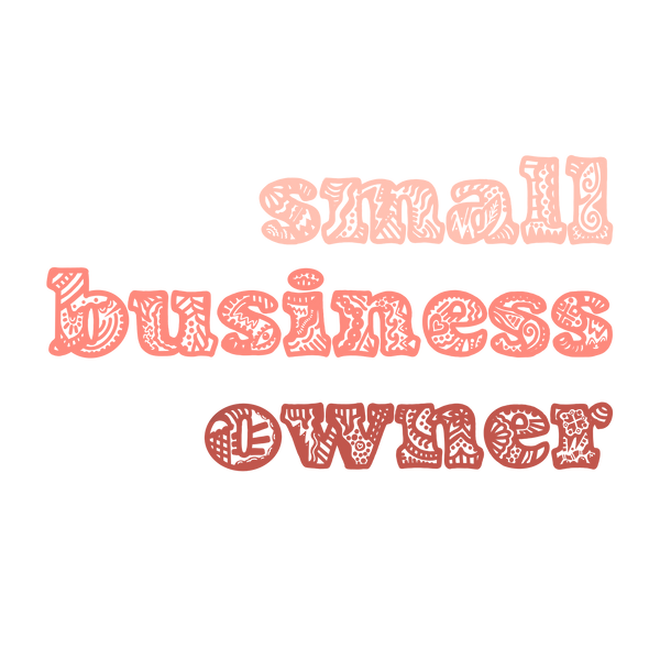 Small Business Owner Mug with Color Inside - Peach Lettering