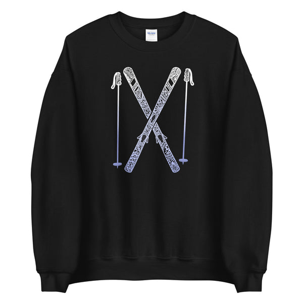 Ski Zentangle Unisex Sweatshirt