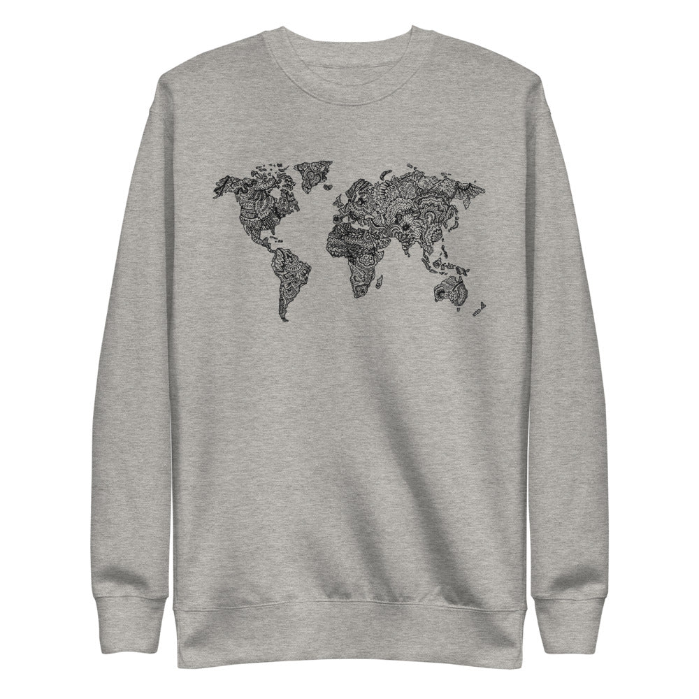 World Map Unisex Fleece Pullover