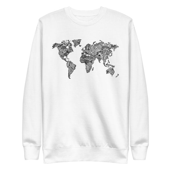 World Map Unisex Fleece Pullover