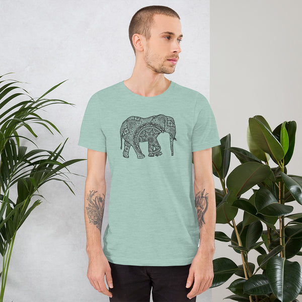 Elephant Mandala Short-Sleeve Unisex T-Shirt